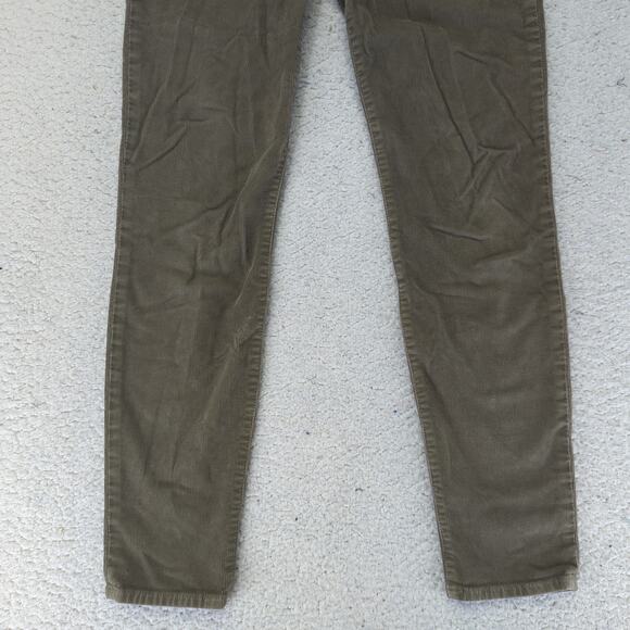 J.Crew Lookout High-rise Skinny Pants Corduroy Army Green Women 27 Stretch F5338 - Picture 4 of 9